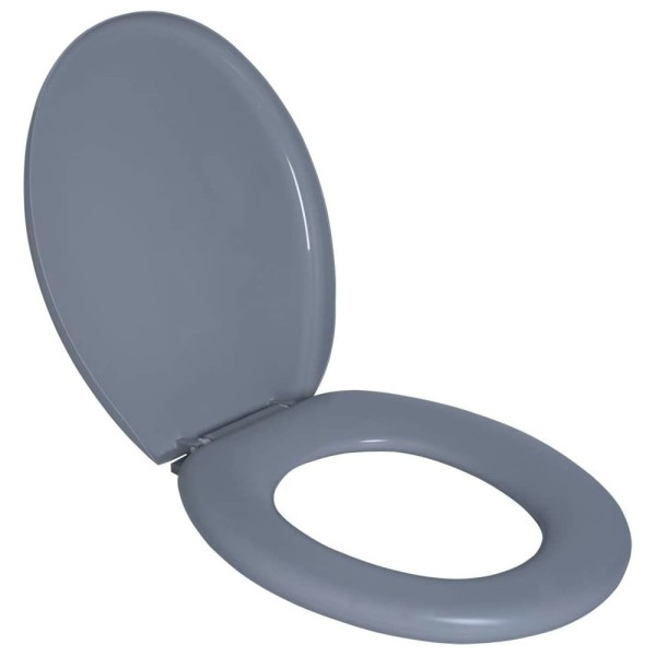 Encontraproduto.com.br - Assento sanitário almofadado Cinza Escuro TPK CZ1 Astra