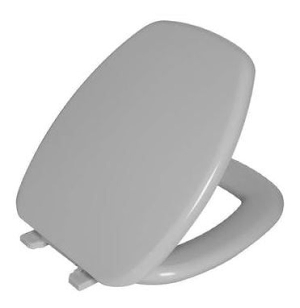 Encontraproduto.com.br - Assento Sanitário Thema Almofadado Cinza Platina Astra