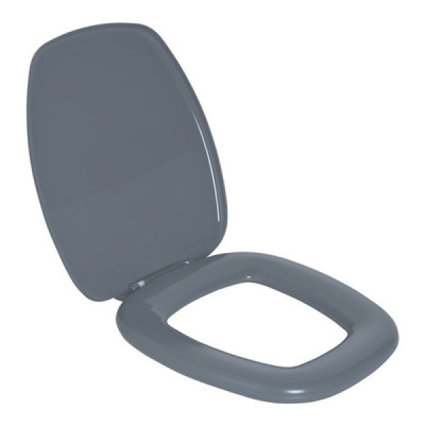 Encontraproduto.com.br - Assento Sanitário Thema Almofadado Cinza Platina Astra