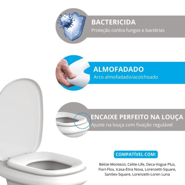 Encontraproduto.com.br - Assento Almofadado Versato Branco Astra