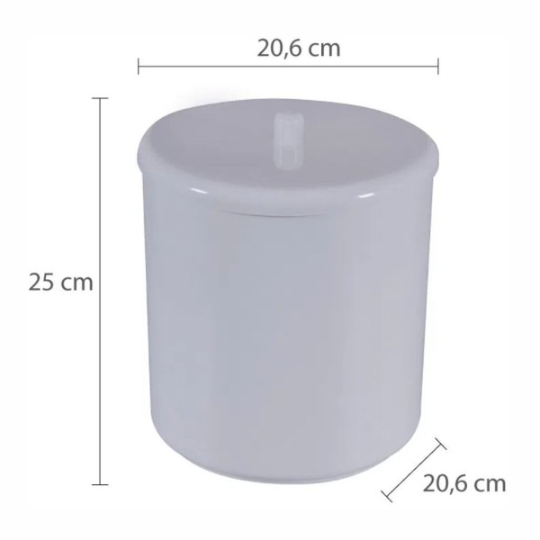 Encontraproduto.com.br - Cesto Multiuso com Tampa 20x25cm - CT3 CZ2 - Astra