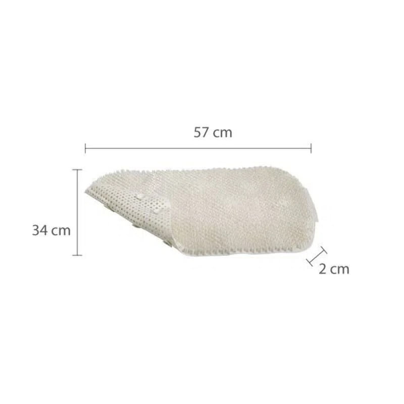 Tapete de Plástico Flexível Felpudo para Área Molhada 57 x 34 cm Astra - BRANCO