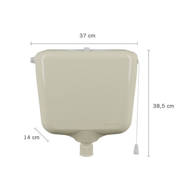 Encontraproduto.com.br - Caixa Descarga Elevada Astra Bg8 Biscuit (sem Engate)