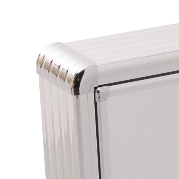 Encontraproduto.com.br - Armário Plástico com Perfil de Alumínio com 3 Portas 73x11,3x45cm de Sobrepor Astra