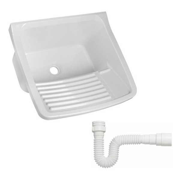 Encontraproduto.com.br - Tanque de Lavar Roupa Plástico Astra Branco 22 Litros 47x43x27cm