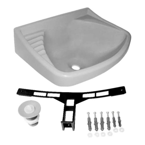 Encontraproduto.com.br - Lavatório de Plástico Branco - 3,8L - 36X26CM - LV2 - Astra