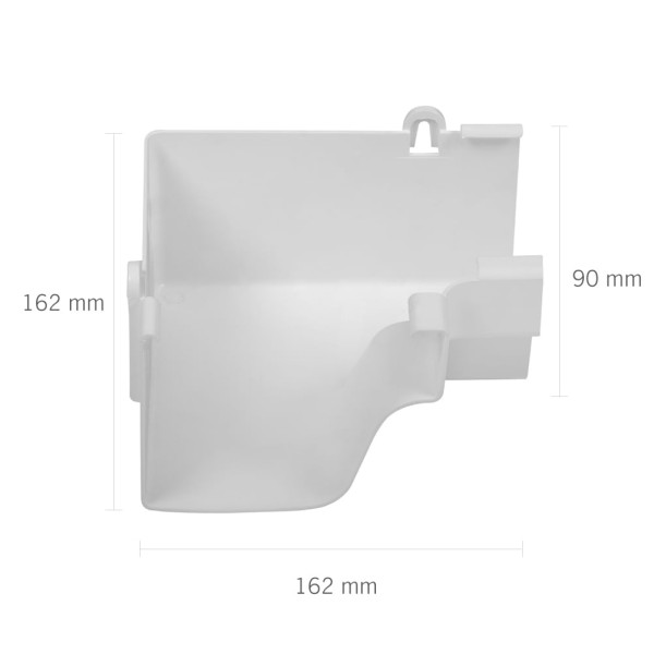 Encontraproduto.com.br - Esquadro Interno de Calha Branco Astra