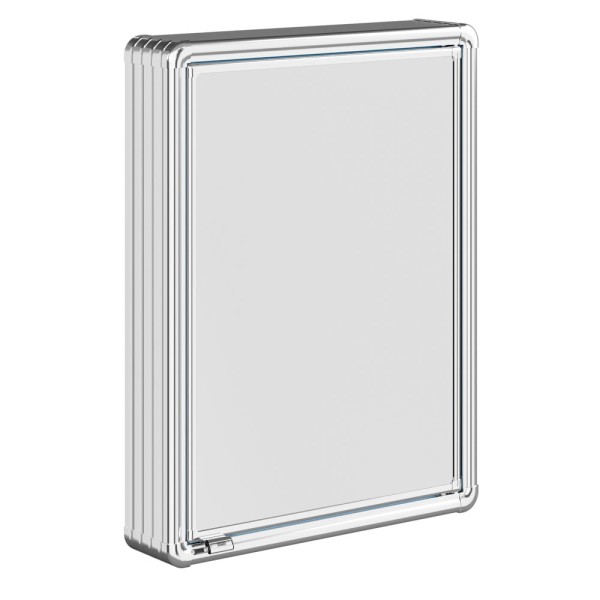 Encontraproduto.com.br - Armário Plástico com Perfil de Alumínio com 1 Porta 44x11,3x58cm de Sobrepor Astra