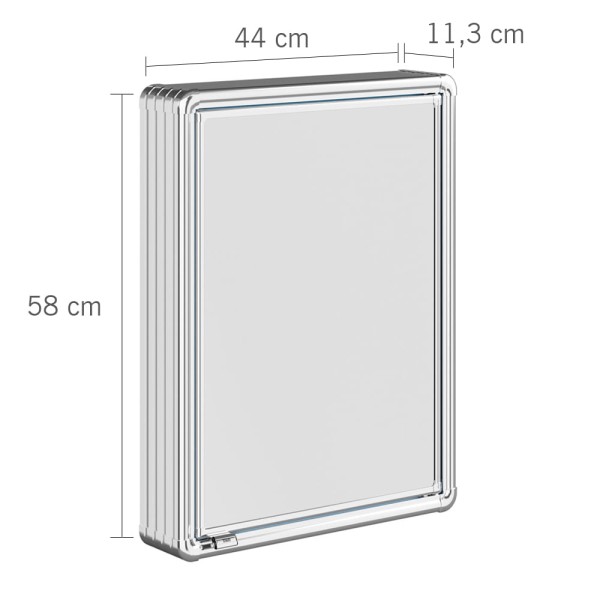Encontraproduto.com.br - Armário Plástico com Perfil de Alumínio com 1 Porta 44x11,3x58cm de Sobrepor Astra