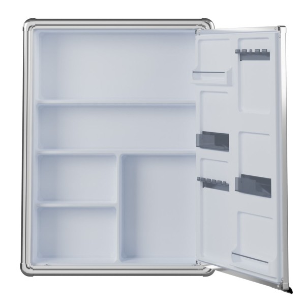 Encontraproduto.com.br - Armário Plástico com Perfil de Alumínio com 1 Porta 44x11,3x58cm de Sobrepor Astra