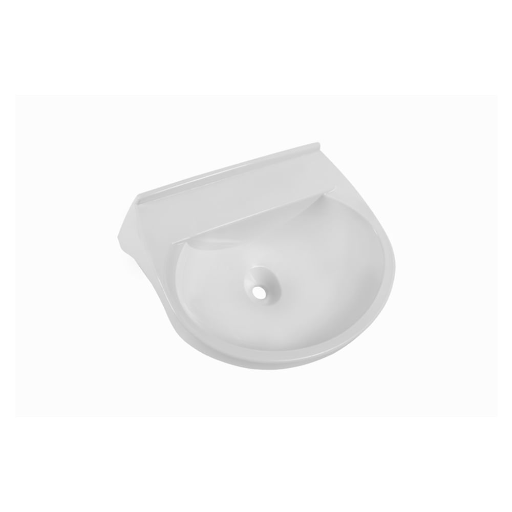 Encontraproduto.com.br - Lavatório Plástico Suspenso LV3 50x40cm 8L Branco