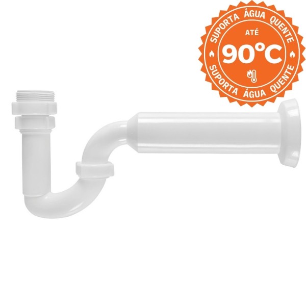 Encontraproduto.com.br - Sifão Articulado Universal Branco com Saída de 40mm Astra