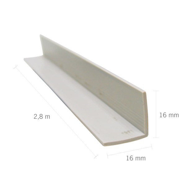 Encontraproduto.com.br - Cantoneira para Revestimento em L com 2,8m Branca Astra