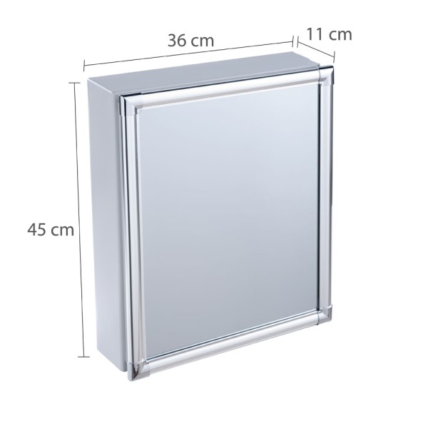 Encontraproduto.com.br - Armário Plástico Versátil com Perfil de Alumínio 36x10x45cm de Sobrepor Astra