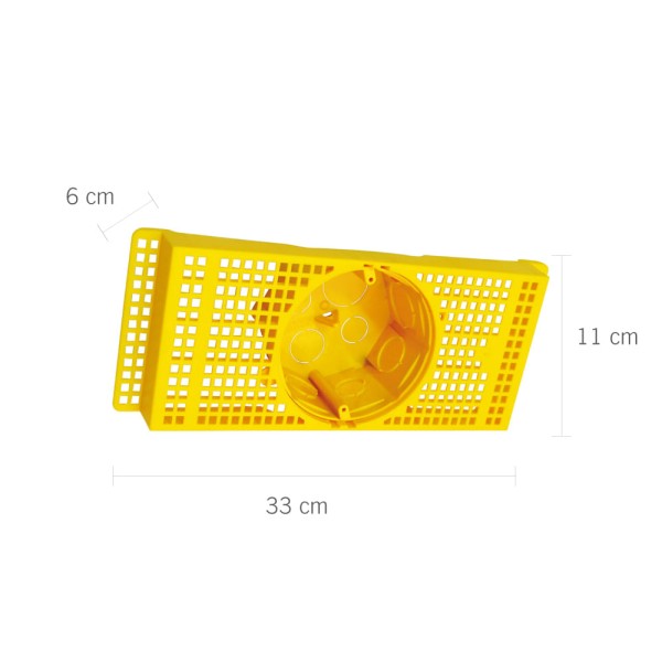 Encontraproduto.com.br - Caixa de Luz Octagonal com Suporte para Laje 30cm Amarelo Astra