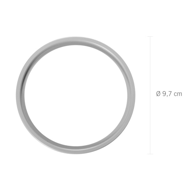 Encontraproduto.com.br - Porta-Grelha Redonda com Diâmetro 9,7cm em PVC Cinza Astra