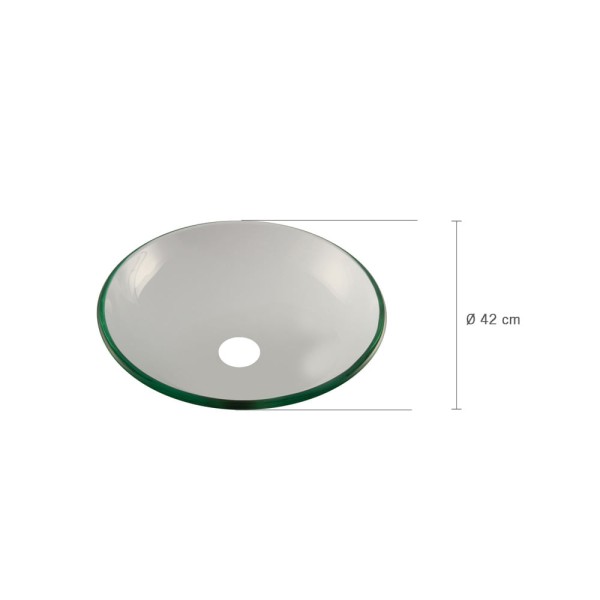 Encontraproduto.com.br - Cuba de Vidro Quartzo Ø42cm Sem Válvula Astra