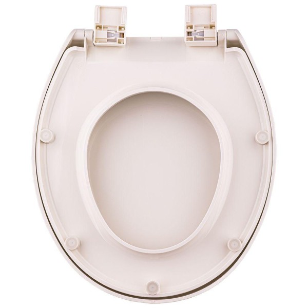 Encontraproduto.com.br - Assento Sanitario Astra Com Amortecedor Oval Tov/sc Bege
