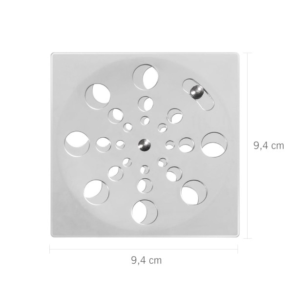 Encontraproduto.com.br - Grelha Quadrada 9,4 x 9,4cm com Anti-Inseto em Aço Inox Astra