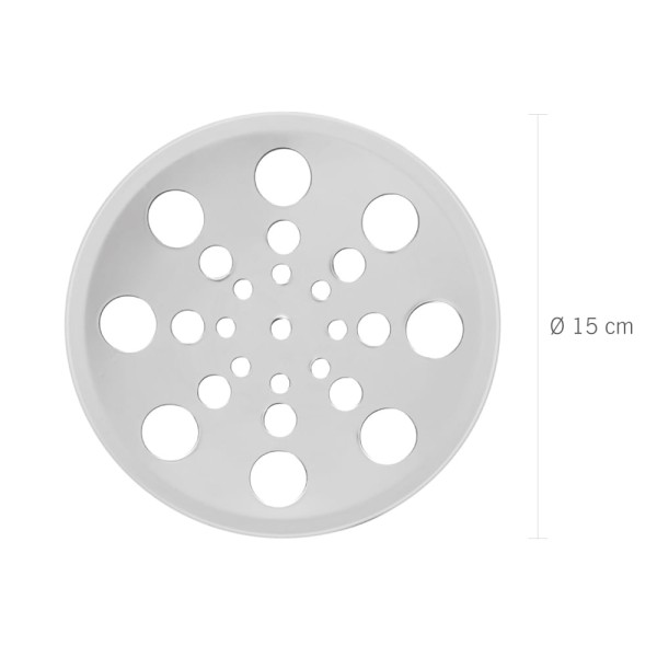 Encontraproduto.com.br - Grelha Redonda com Diâmetro 15cm em Aço Inox Astra