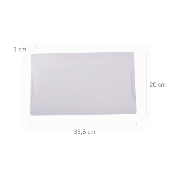 Encontraproduto.com.br - Tampa do Quadro de Passagem 15,5x33cm Branco Astra