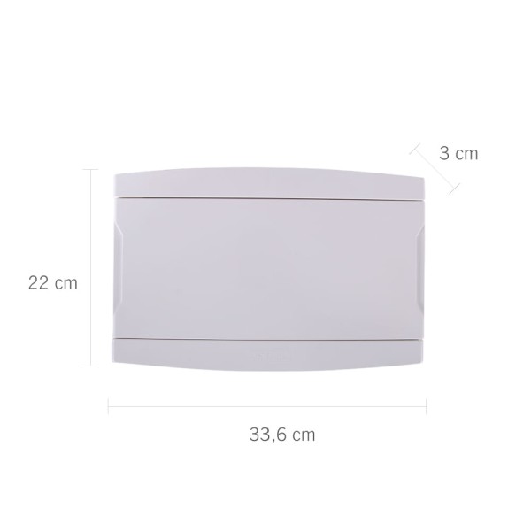 Encontraproduto.com.br - Tampa de Acabamento do Quadro de Distribuição 22x33cm Branco Astra