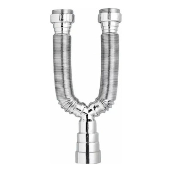 Encontraproduto.com.br - Sifão Extensível Universal Duplo Cromado DN40/48/50 Astra