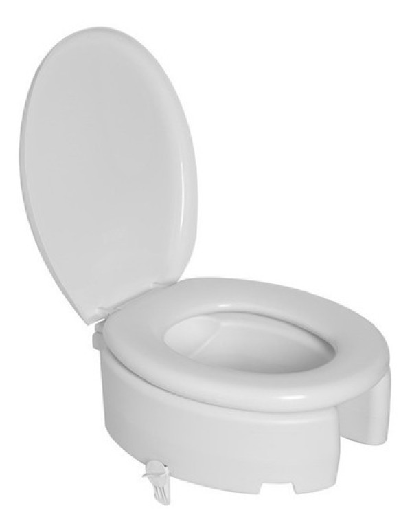 Encontraproduto.com.br - Assento Sanitário Elevado com Almofadado e Trava 13 cm Astra
