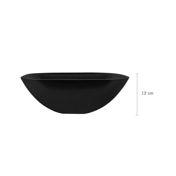 Encontraproduto.com.br - Cuba de Vidro Rubi 31x31cm Preta Sem Válvula Astra