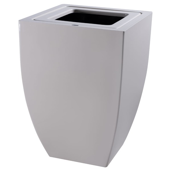 Encontraproduto.com.br - Lixeira Fibra de Vidro 50L Quadrada com Tampa Vazada Astra