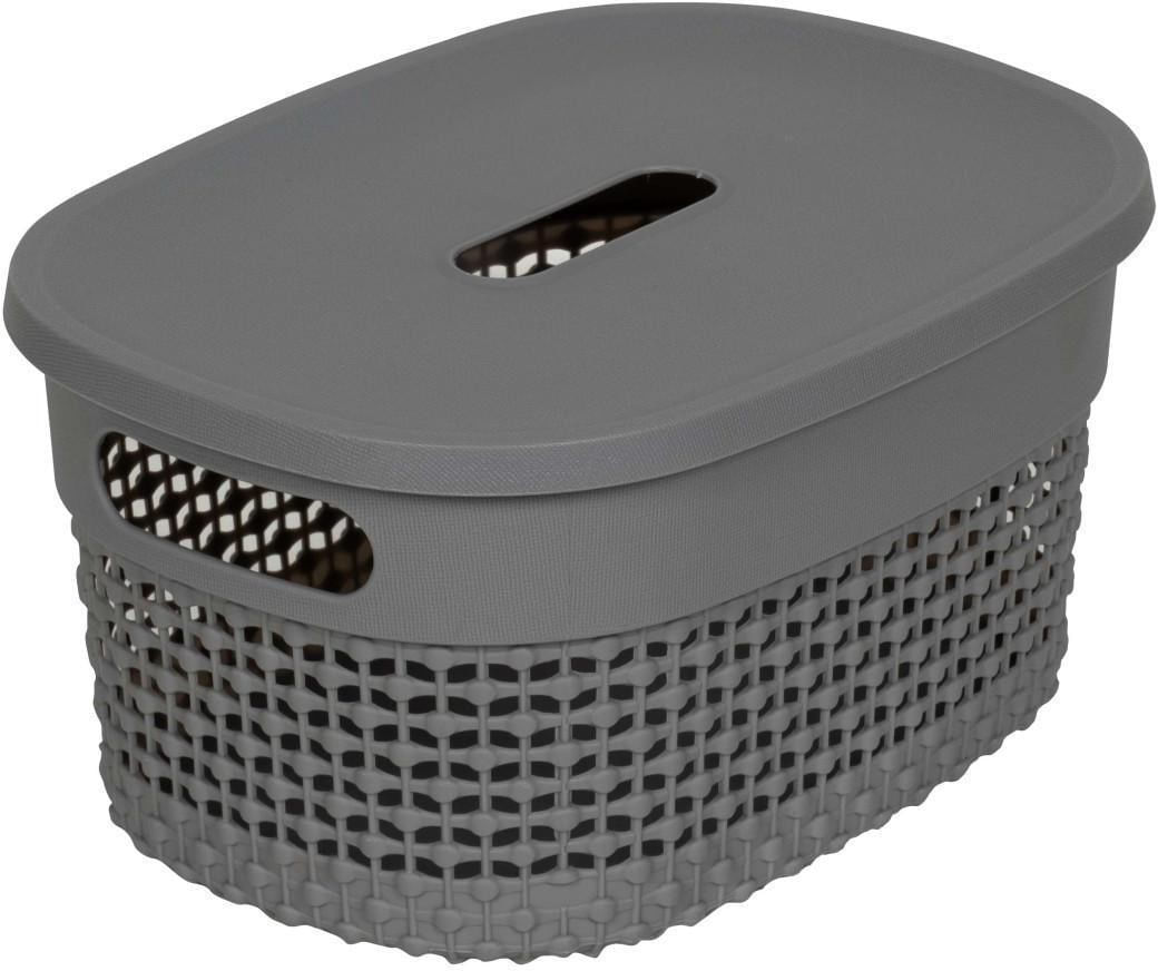 Organizador Plástico C- Tampa Cinza Concreto - 6l - Astra