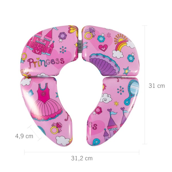 Encontraproduto.com.br - Assento Sanitário Infantil Fofinho Dobrável Princesa Astra