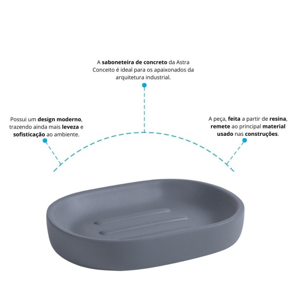 Encontraproduto.com.br - Saboneteira Concreto e Acabamento em Bambu Astra