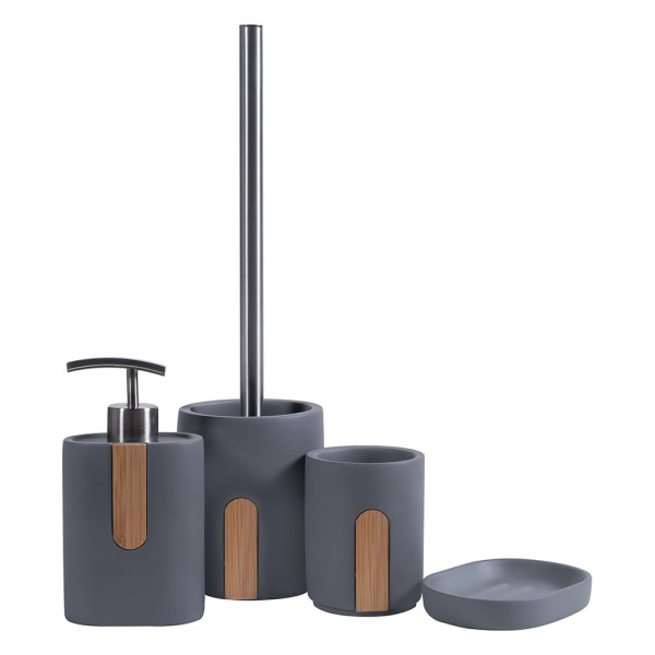 Encontraproduto.com.br - Saboneteira Concreto e Acabamento em Bambu Astra