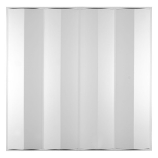 Encontraproduto.com.br - Revestimento Plástico 3D Zen Reto 1M² - 4 Placas Branca Astra
