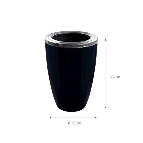 Encontraproduto.com.br - Lixeira Fibra Vidro 100L com Borda em Alumínio Astra