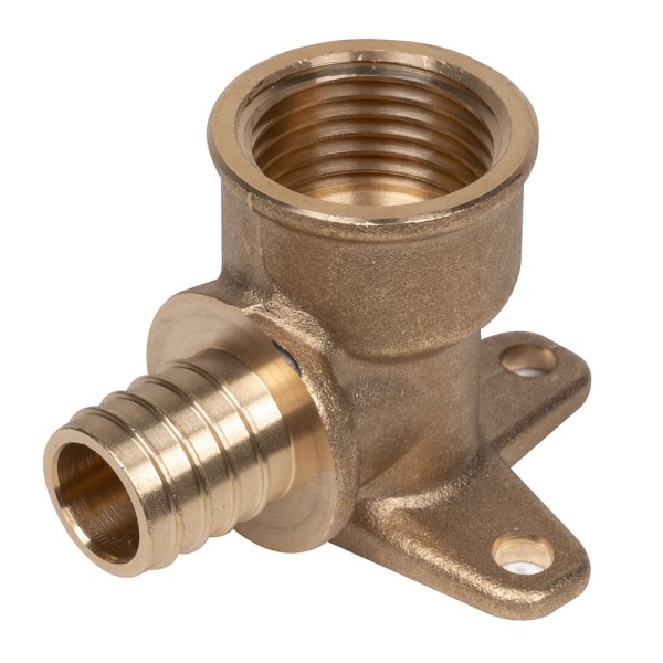 Encontraproduto.com.br - Cotovelo Curto com Base Metálico Pex 20mmx1/2