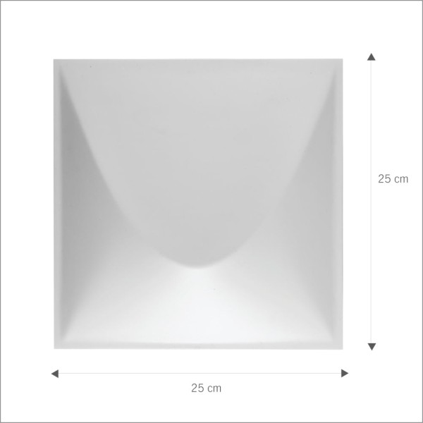 Encontraproduto.com.br - Revestimento Plástico 3D Duna com Fita Dupla Face 1m² - 16 Placas Branca Astra