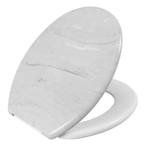 Encontraproduto.com.br - Assento Sanitário Astra TPJM Branco Marmorizado Anatômico