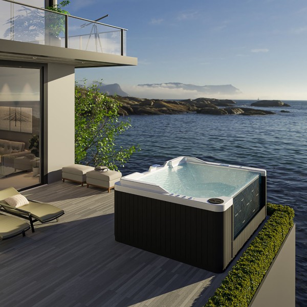 Encontraproduto.com.br - SPA Eccellenza de Borda Infinita Gran Luxo em Acrílico Branco 240 cm - Volume Ideal 810 litros Astra