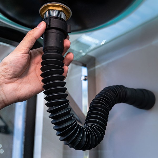 Encontraproduto.com.br - Sifão Sanfonado Universal Preto Fosco Astra