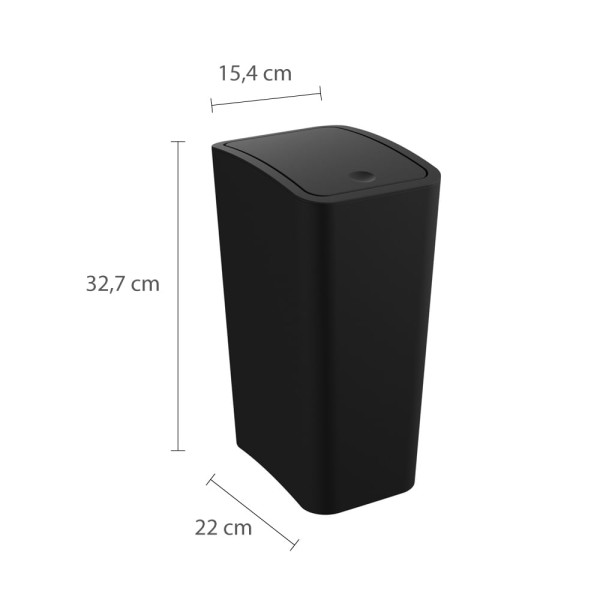 Encontraproduto.com.br - Lixeira Astra LTC2 com Tampa Click 8L Retangular