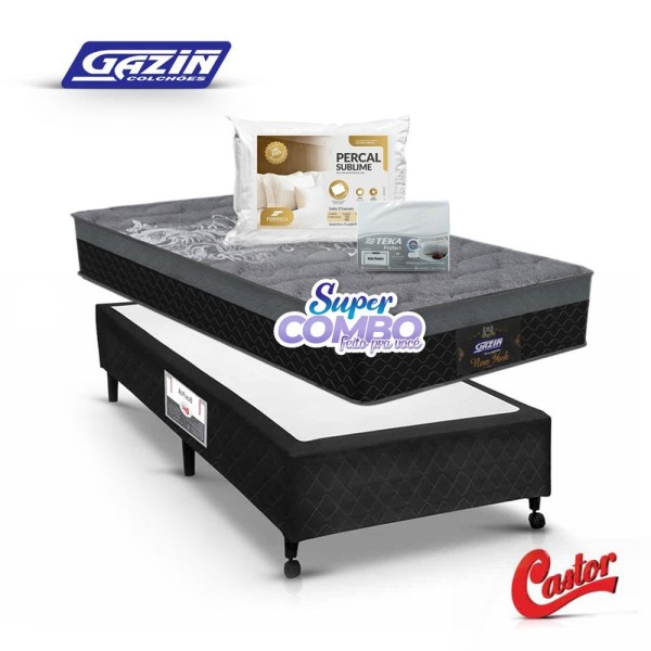 Encontraproduto.com.br - Colchão Amx Foam Espuma D33 Americanflex Solteiro 88x188x14cm - Super Combo Feito Pra Você
