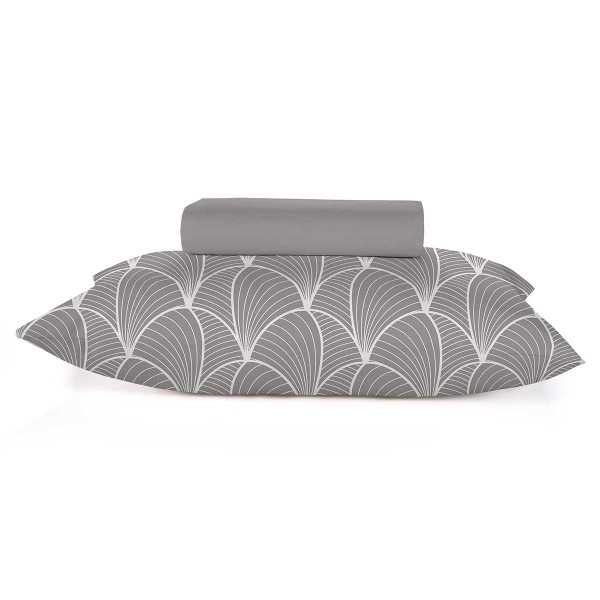 Encontraproduto.com.br - Jogo De Cama Casal Simples 3 Peças 100% Algodão Teka Crystal Shell