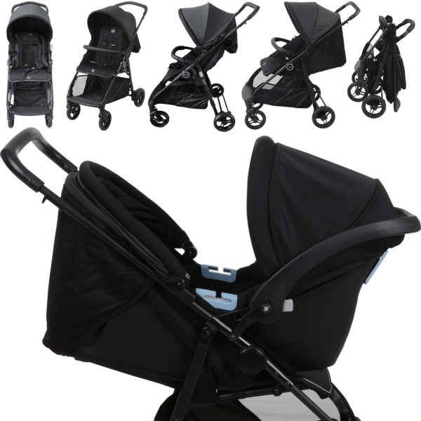 Encontraproduto.com.br - Carrinho de Bebe Moises com Bebe Conforto Burigotto Lui Grafite