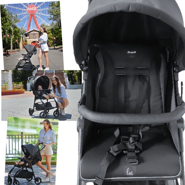 Encontraproduto.com.br - Carrinho de Bebe Moises com Bebe Conforto Burigotto Lui Grafite