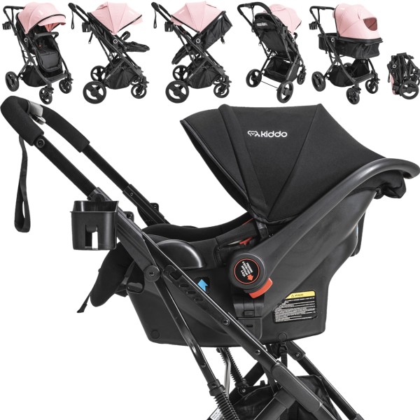 Encontraproduto.com.br - Carrinho de Bebe Bebe Conforto Base ISOFIX Kiddo Vox II Rosa