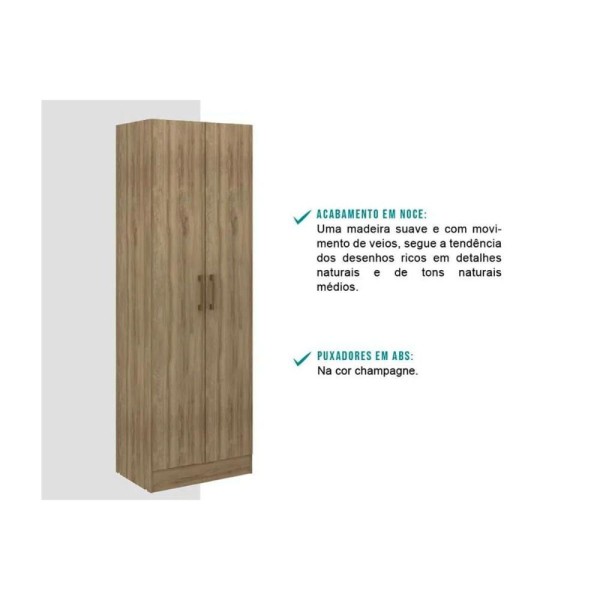 Encontraproduto.com.br - Armário Multiuso Lavanderia 525 c/ 2 Portas Branco - Carraro