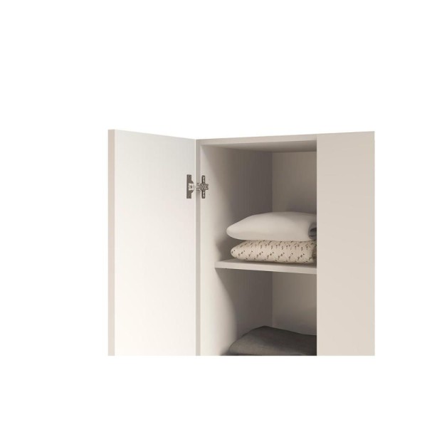 Encontraproduto.com.br - Armário Multiuso Lavanderia 525 c/ 2 Portas Branco - Carraro