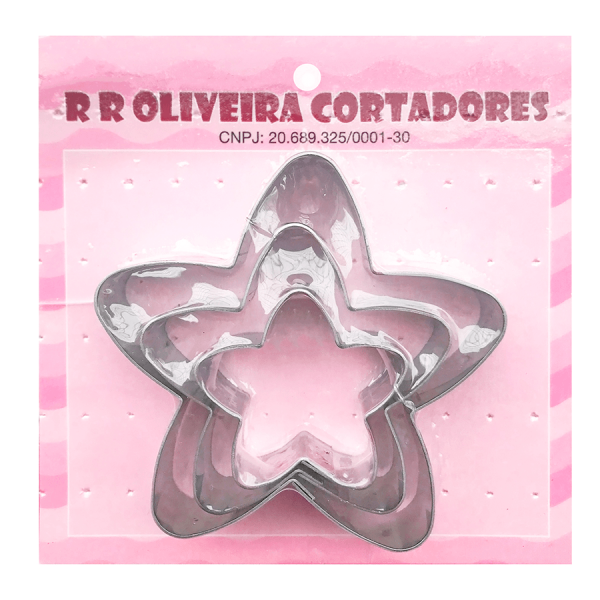 Encontraproduto.com.br - Kit Cortador Estrela (045) com 3 un RR